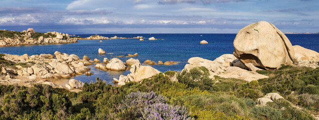 Seascape on the coast of Erica Erica valley, Costa Smeralda - Sardinia	