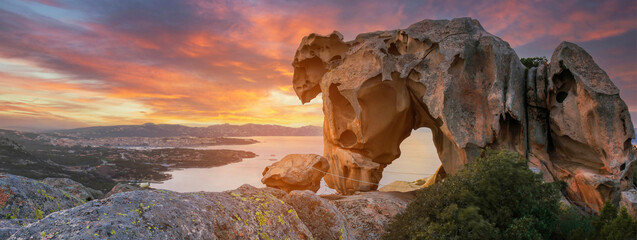 Capo D'orso Palau, Costa Smeralda -Sardinia Italy. View of the Bear rock.  © Salvatore