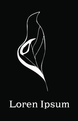 Silhouette of a flower.