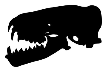 silhouette of a bat skull