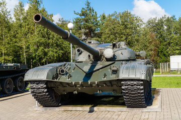 Russia. Leningrad region. September 10, 2021. T-72 tank near the museum-panorama of the...