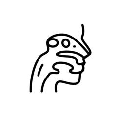 Sinusitis line icon. Isolated vector element.