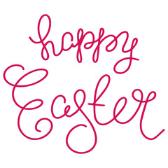 Happy easter hand drawn lettering