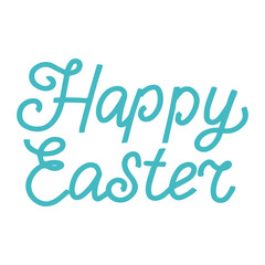Happy easter hand drawn lettering.