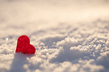 Red heart. Love concept. Valentine day