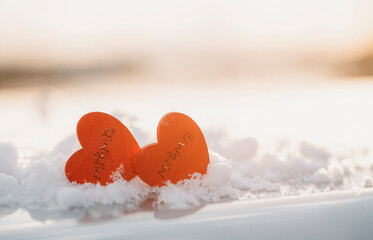 heart in snow