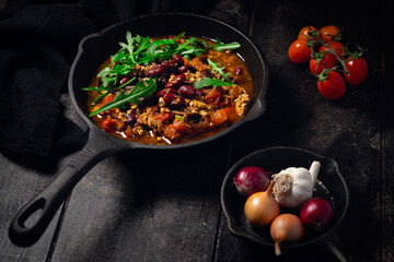 Tomaten Bohnen Pfanne