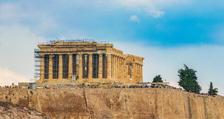 Acropolis of Athens ruins Parthenon Greeces capital Athens in Greece.