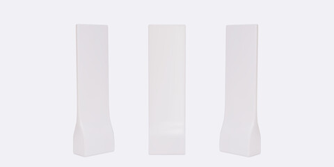 Advertising stand banner set isolated on white background. Vector illustration