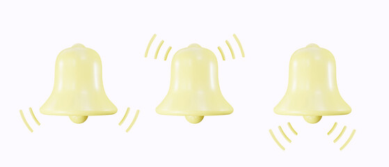 Call alert bell icons or alarm clock icons. Vector illustration.