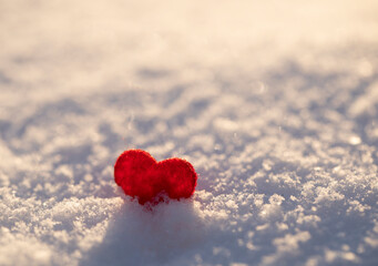 Fototapeta premium heart in the snow