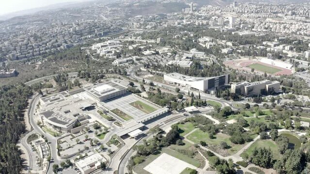 Jerusalem Capitol hill, Knesset, National Library, Israel
Aerial view from Jerusalem israel,high altitude, 2021
