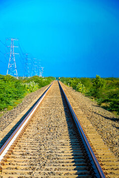 railroad tracks in the Steam
