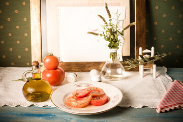  Tomato salad only with extra virgin olive oil