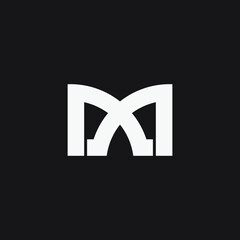 Initial letter M monogram logo for branding design, sport, outdoor apparel.