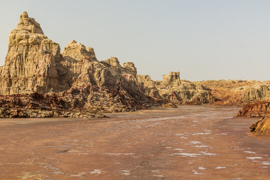 Formations of the salt canyon, Danakil depression, Ethiopia