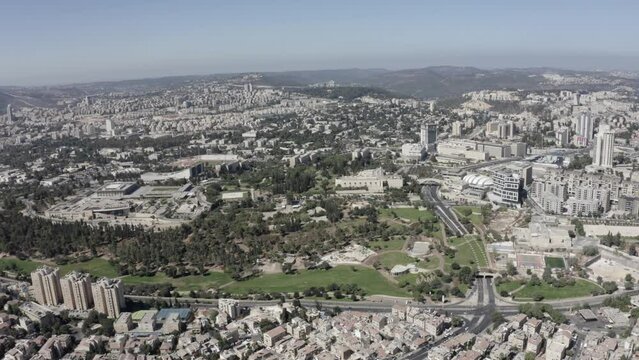 Jerusalem Capitol hill, Knesset, Sacher Park, National Library,drone
Aerial view from Jerusalem israel,high altitude, 2021

