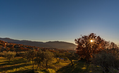 Molise, Italy.  Spectacular autumn panorama.