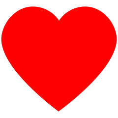 The red heart on white backgroun, vector