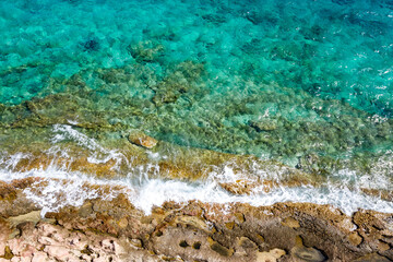 Turquoise water on the northwest coast of the Greek island of Crete