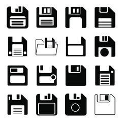 Floppy diskicons symbol vector elements for infographic web