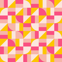 Background with geometric shapes and fruity fresh colors, abstract, pattern, vector