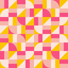 Background with geometric shapes and fruity fresh colors, abstract, pattern, vector