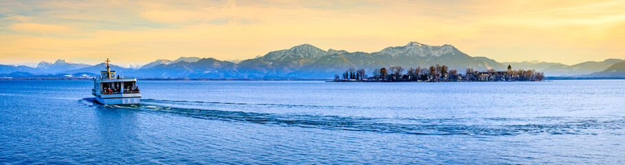 lake chiemsee in bavaria at Gstadt