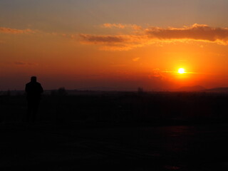 Magic Sanset in beautiful winter