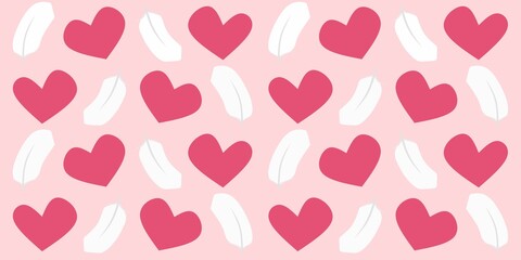 seamless background with hearts