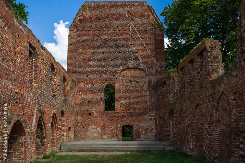 Poster Ruins of Eldena Abbey (Hilda Abbey) - is a former Cistercian monastery near the present town of Greifswald in Mecklenburg-Vorpommern, Germany.