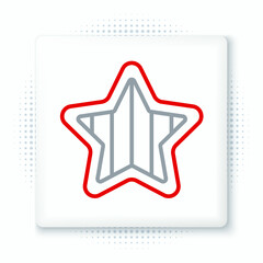 Line USA Independence day icon isolated on white background. 4th of July. United States of America country. Colorful outline concept. Vector