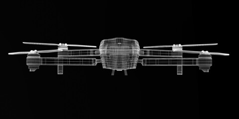Obraz na płótnie Canvas drone 3d model