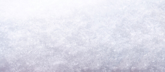 Banner. Natural texture background. Snow surface close-up. Winter sunny day, frosty mood. Copy space, place for text, top view