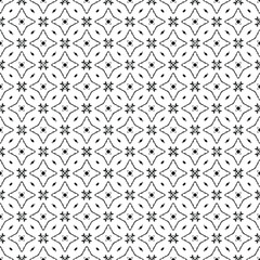 Black and white surface pattern texture. Bw ornamental graphic design. Mosaic ornaments. Pattern template. Vector illustration.