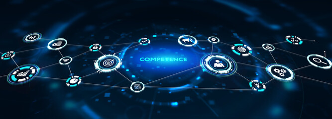 Business, Technology, Internet and network concept. Competence Skill Personal development.   3d illustration