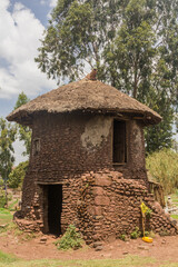 Fototapeta na wymiar Traditional round house in Lalibela, Ethiopia