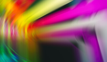 abstract color composition of pink purple yellow and white stripes, 3d render, blurred image