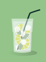 Mojito drink vector illustration