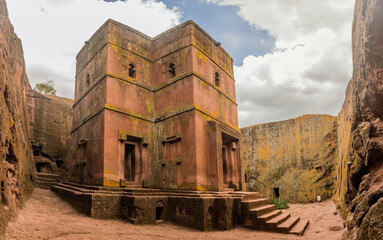 Saint George (Bet Giyorgis) rock-hewn church in Lalibela, Ethiopia