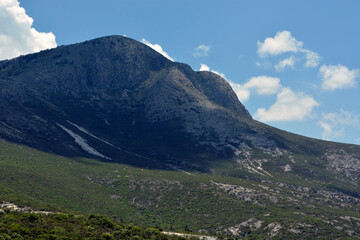 Mountain landscape with clouds