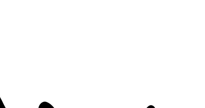 Set of Liquid Transitions in hand drawn cartoon doodle style on transparent background. Motion Graphics Pack with Alpha channel. Black and White Masks Templates in 4K