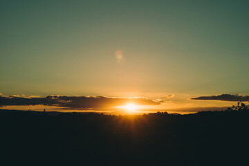 sunset over the river