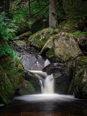 Waterfall on river Ilse in forest Harz, Germany