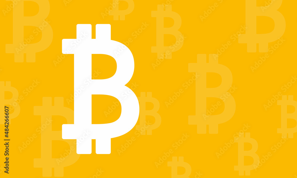 Poster background of cryptocurrency bitcoin.seamless pattern of bitcoin.mining or blockchain technology for