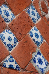 background of talavera tile from puebla in mexico