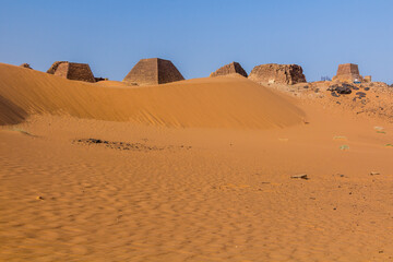 Fototapeta na wymiar Pyramids of Meroe in Sudan