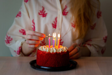 cake with candles