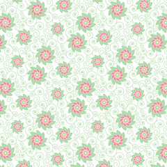 Summer floral seamless textile design