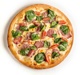 Pizza on a white background